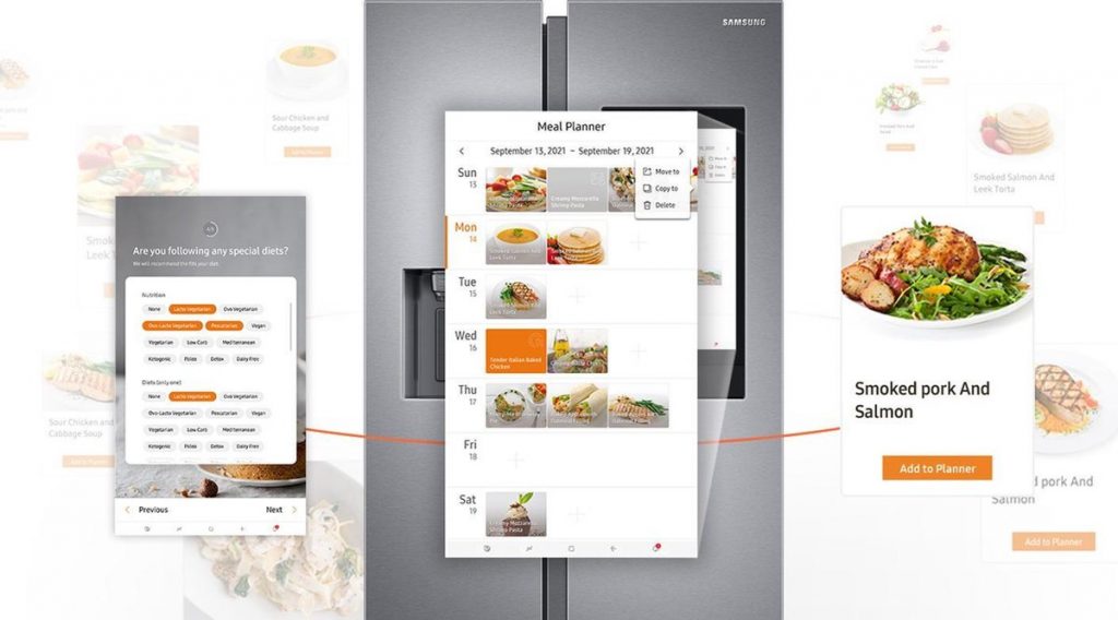 samsung family hub meal planner