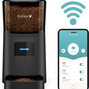 PetHero Smart WiFi Automatische Voerbak Zwart 6 liter