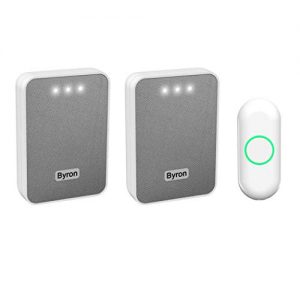 Byron DBY-22324 Draadloze Deurbelset Grijs/Wit